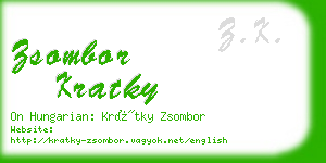 zsombor kratky business card